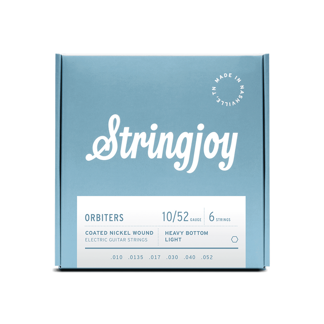 Stringjoy Orbiters | Heavy Bottom Light Gauge (10-52) Coated Nickel Wound Electric Guitar Strings