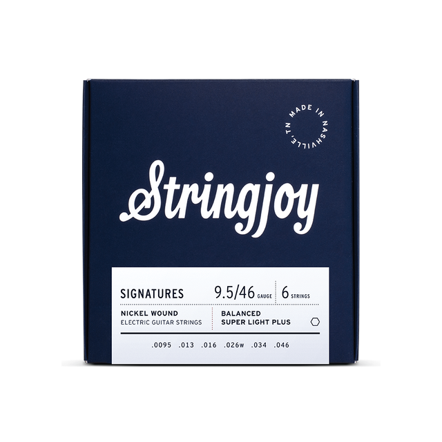 Stringjoy Signatures | Balanced Super Light Plus Gauge (9.5-46) Nickel Wound Electric Guitar Strings