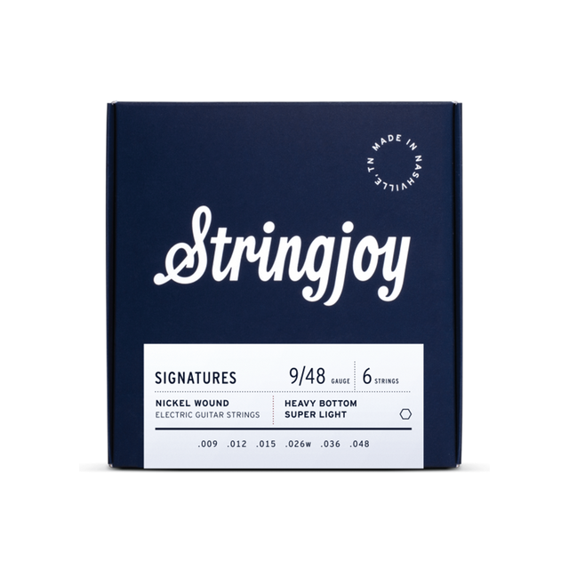 Stringjoy Signatures | Heavy Bottom Super Light Gauge (9-48) Nickel Wound Electric Guitar Strings